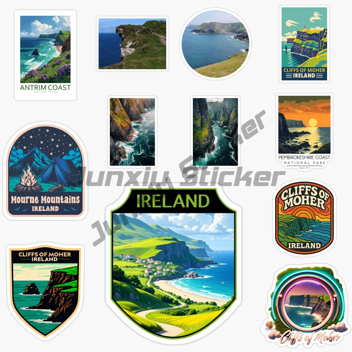 

Ireland Cliffs of Moher Cliffs with Sheer Cliffs Amazing Atlantic Coast Scenery Vinyl Self-adhesive Car Stickers and Decals
