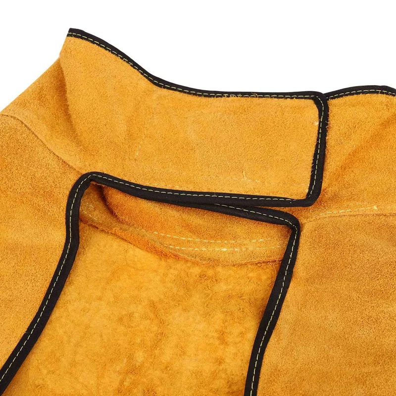 120Cm Welding Apron Flame Retardant Long Sleeve Welder Protective Clothing Split Leather Fire-Resistant