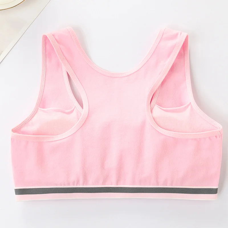 Teenager Girls Bra With Chest Pads Cotton Comfort Bras Girl Sports Tops Casual Underwear For Girls Clothes For Teens Sports Vest