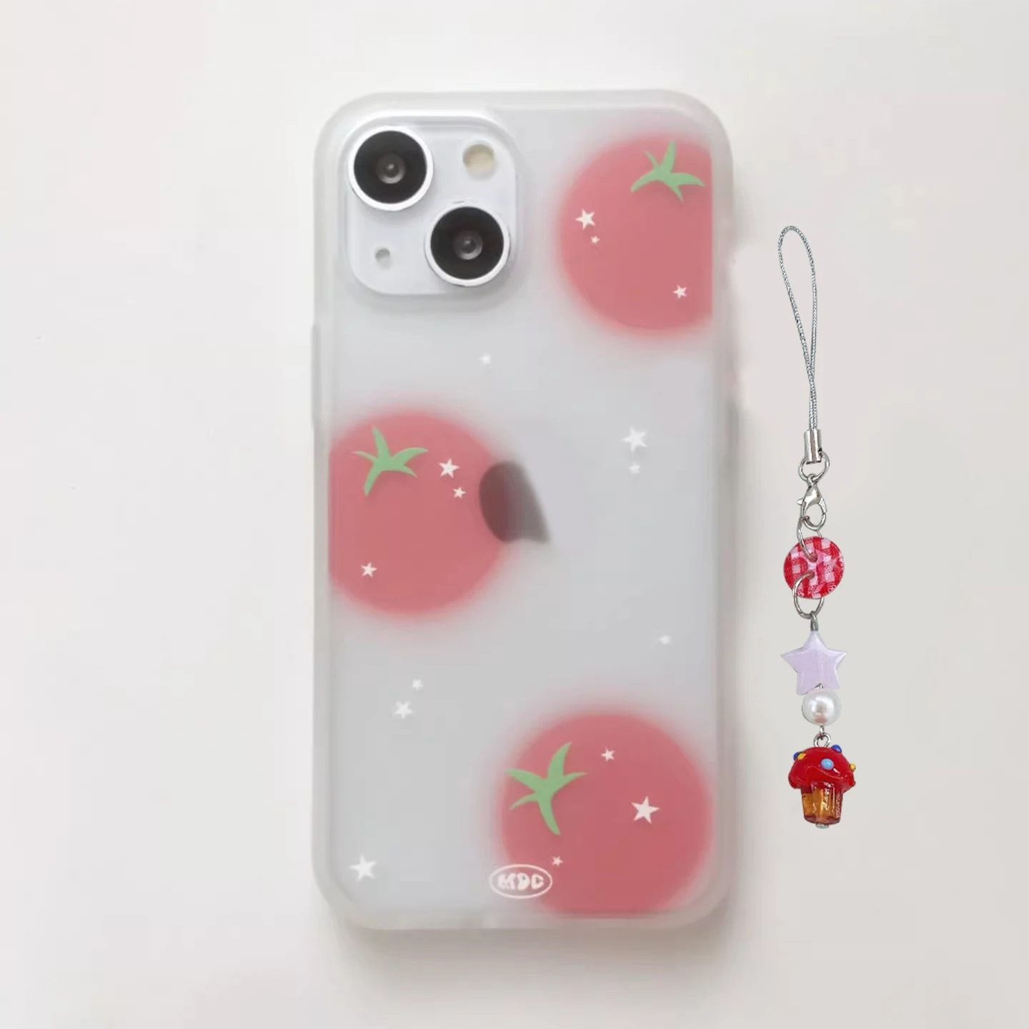 Funda de Teléfono Coreana con Diseño de Tomate de Dibujos Animados, Simple y Linda, para iPhone 17 16 E 15 14 13 12 11 Pro XR Max 7 8 Plus Mini Y2K ﻿