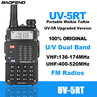 BAOFENG UV-5RT UV-5R 3rd Gen Walkie Talkie Dual Band 10KM Long Range Two Way Radios BF-UV5RT FM Interphone Wireless Transceiver