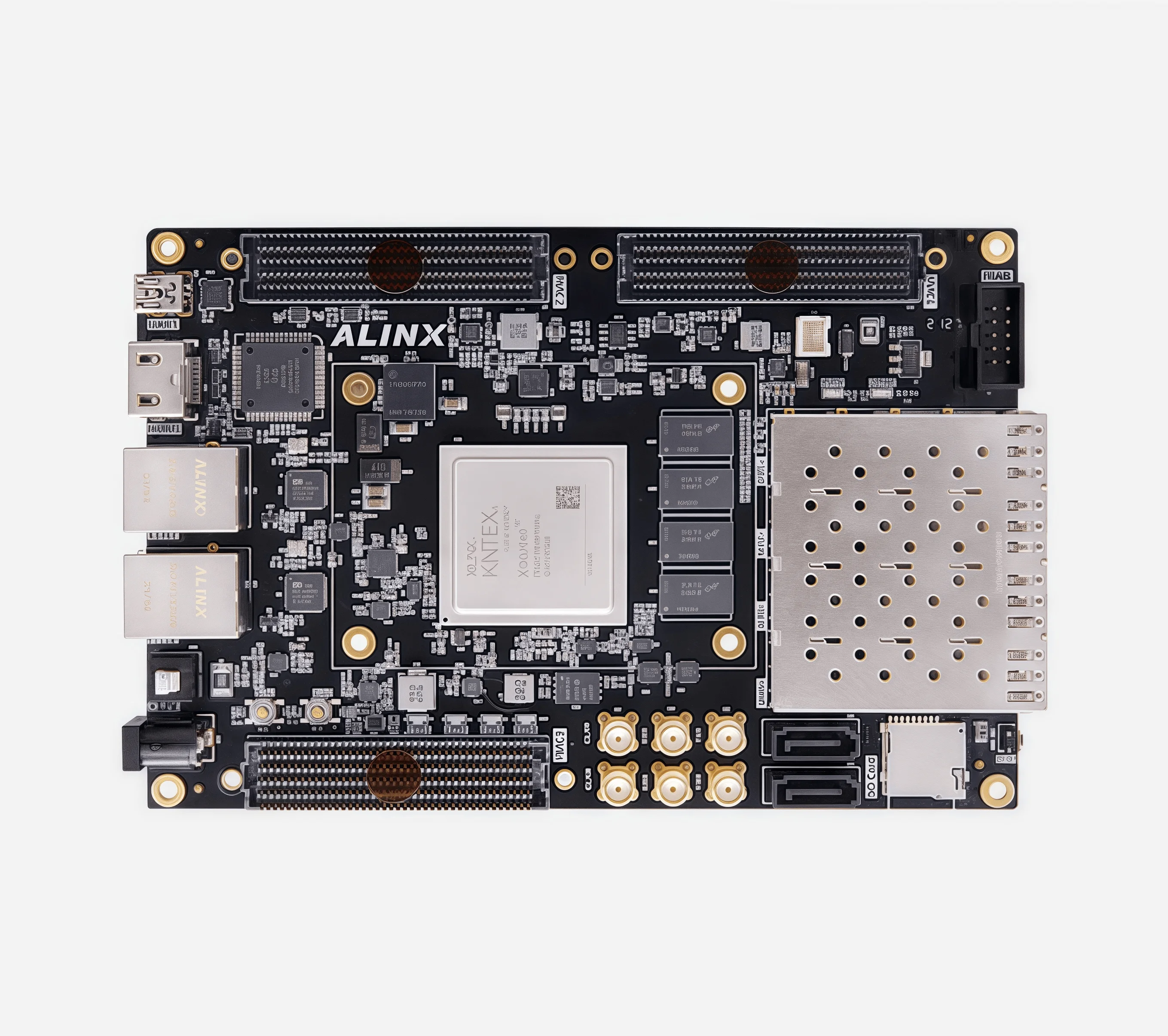 Xilinx Kintex UltraScale FMC HPC Placa de desenvolvimento FPGA de fibra óptica XCKU040 AXKU040