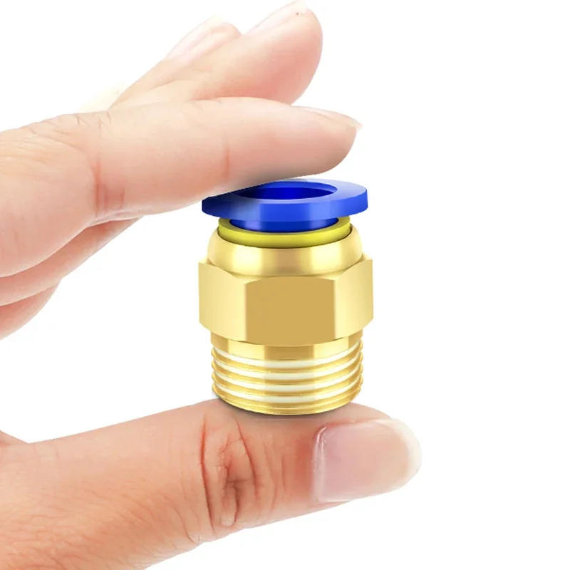 20/50PCS PC Raccordo Pneumatico Connettore Aria Rapida 4mm 6mm 8mm 10mm 12mm Filettatura Maschio 1/4 1/2 1/8 3/8 Tubo Tubo Tubo connettore aria