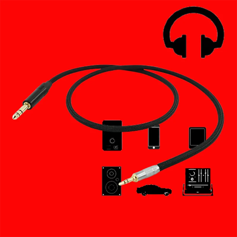 Canare L-4E6S Star Quad 3,5 mm auf 6,35 mm TRS-Stereokabel, abgeschirmtes OFC für PC/Mixer, Schwarz ​