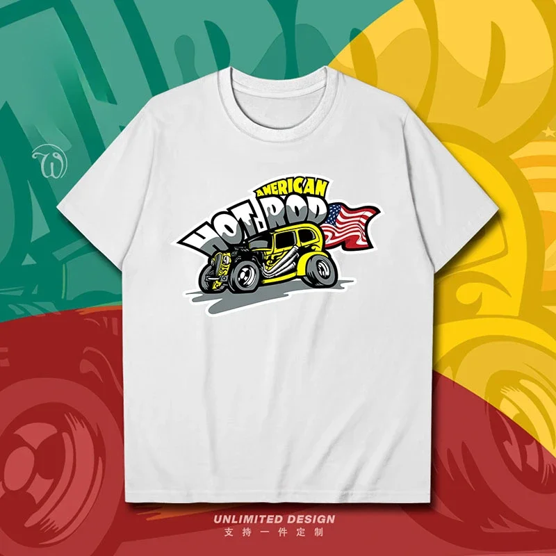 New USA Motorsports Race Modified Car Printed Graphic T-shirt Men's and Women's Kids Short Sleeve Breathable Motorcycle T-shirt