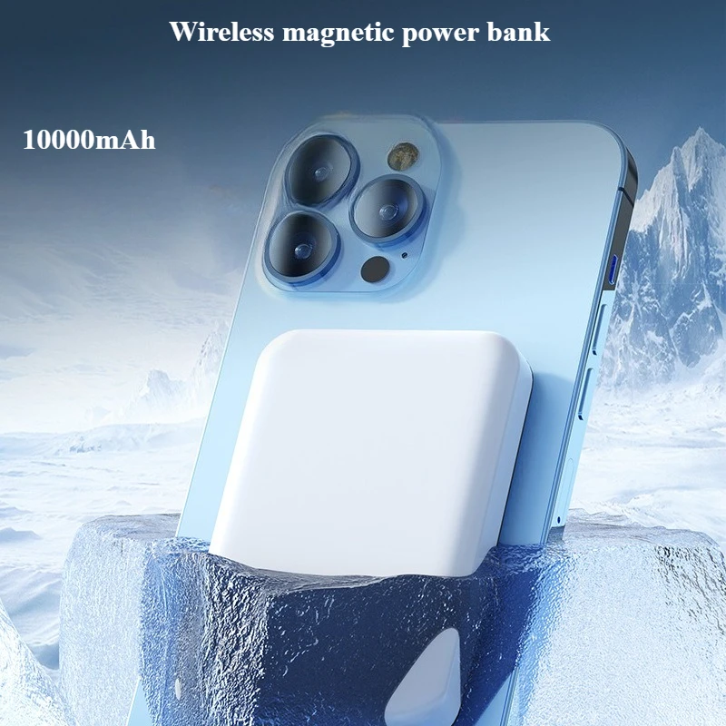

New Magnetic Wireless Power Bank 10000mAh for iPhone 12 13 14 15 Pro Max Portable Charger External Auxiliary Battery Pack