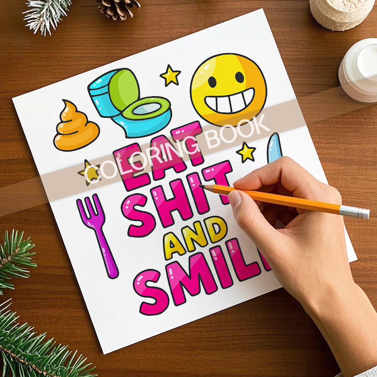 كتب تلوين SWEAR WORD للبالغين والمراهقين تتميز بكتب تلوين كرتونية لطيفة للجراء للاسترخاء في لحظة مريحة