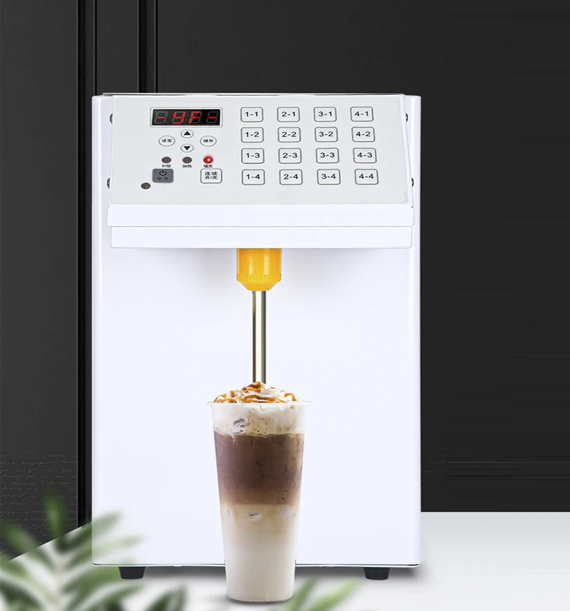 8L Microcomputer quantitativa fruttosio macchina commerciale latte tè negozio attrezzature caffè automatico intelligente fruttosio macchina