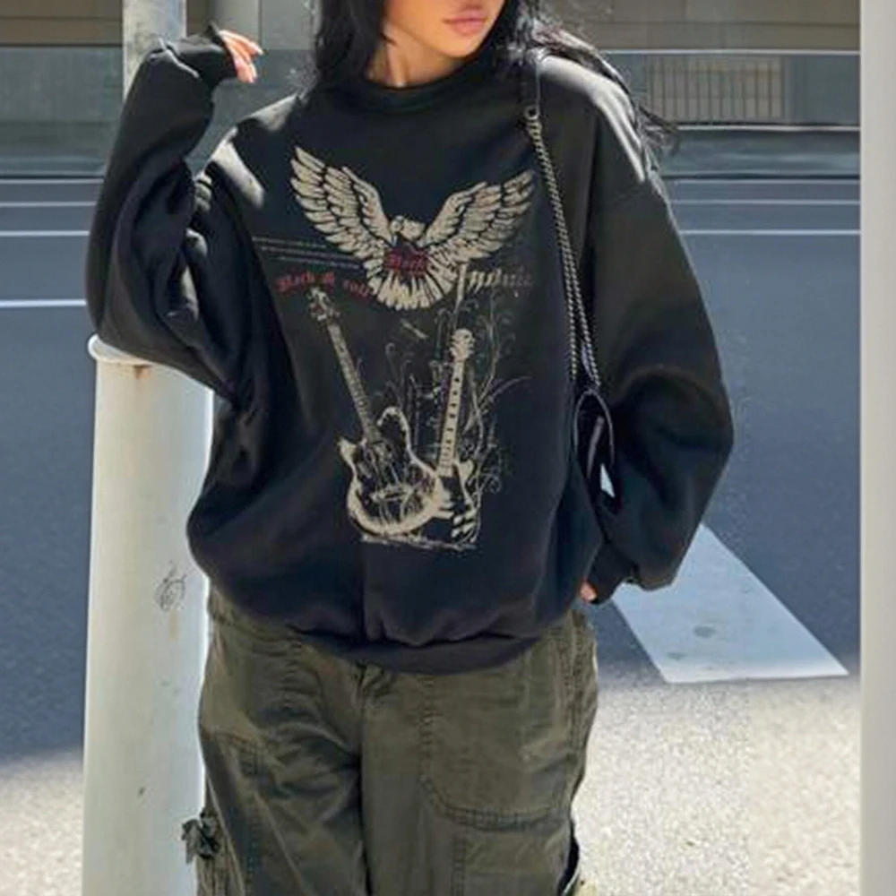 تي شيرت Ezwear كاجوال برسومات سيارة ريترو ورقبة دائرية فضفاضة تناسب تي شيرت نسائي مريح من القطن