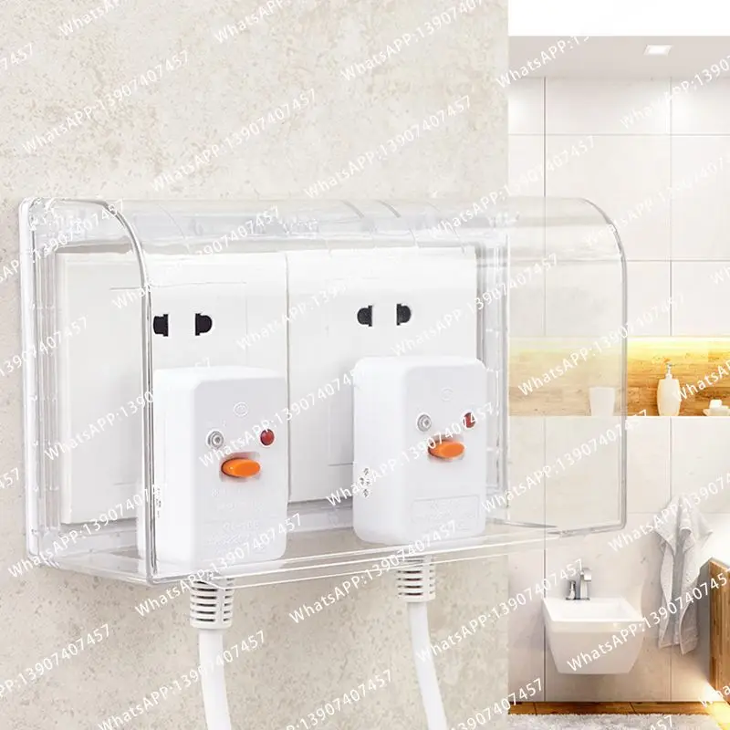 Bathroom electric plug wall-mounted protective cover switch splash-proof protective cover