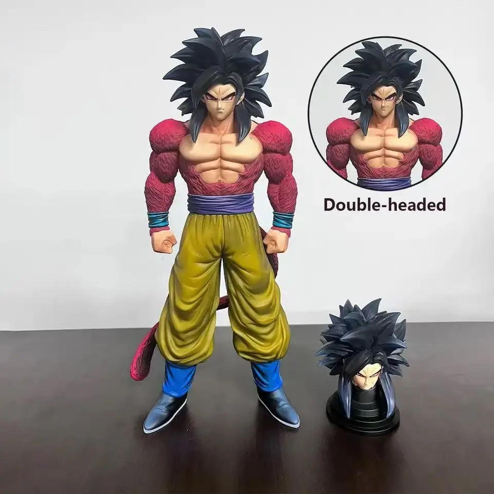 Dragon Ball Z Ssj4 Goku Figura Substituir Cabeça Super Saiyan 4 Goku Figuras de Ação Coleção Modo Brinquedos Presentes