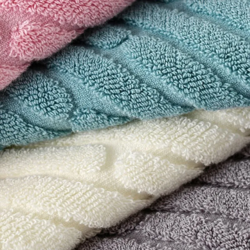 1/2PCS Green Cream Cotton Bath Towels Set 50x100cm Soft Absorbent Jacquard Design Premium Towels for Home Hotel & Bathroom