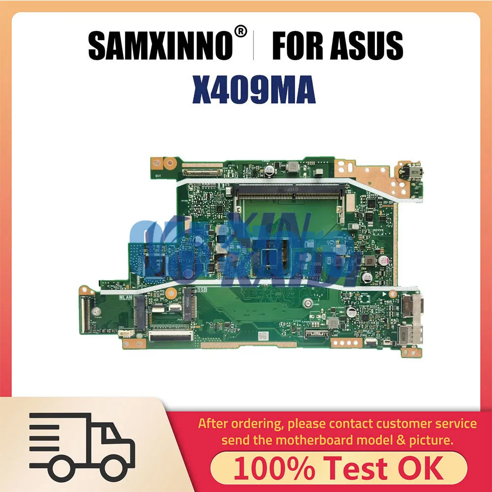 Notebook Mainboard For ASUS VivoBook X409MA X409 X509MA Laptop Motherboar Pentium N4000 N4100 N5000 N5030 CPU DDR4 100% Working