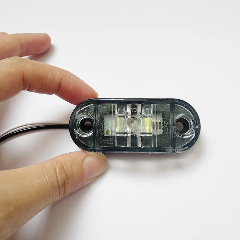 10PCS 2 Oval LED Universal 12V 24V Led light Side Marker Car Lights for Trailer Trucks Caravan Clearance Lamp Surface Mount