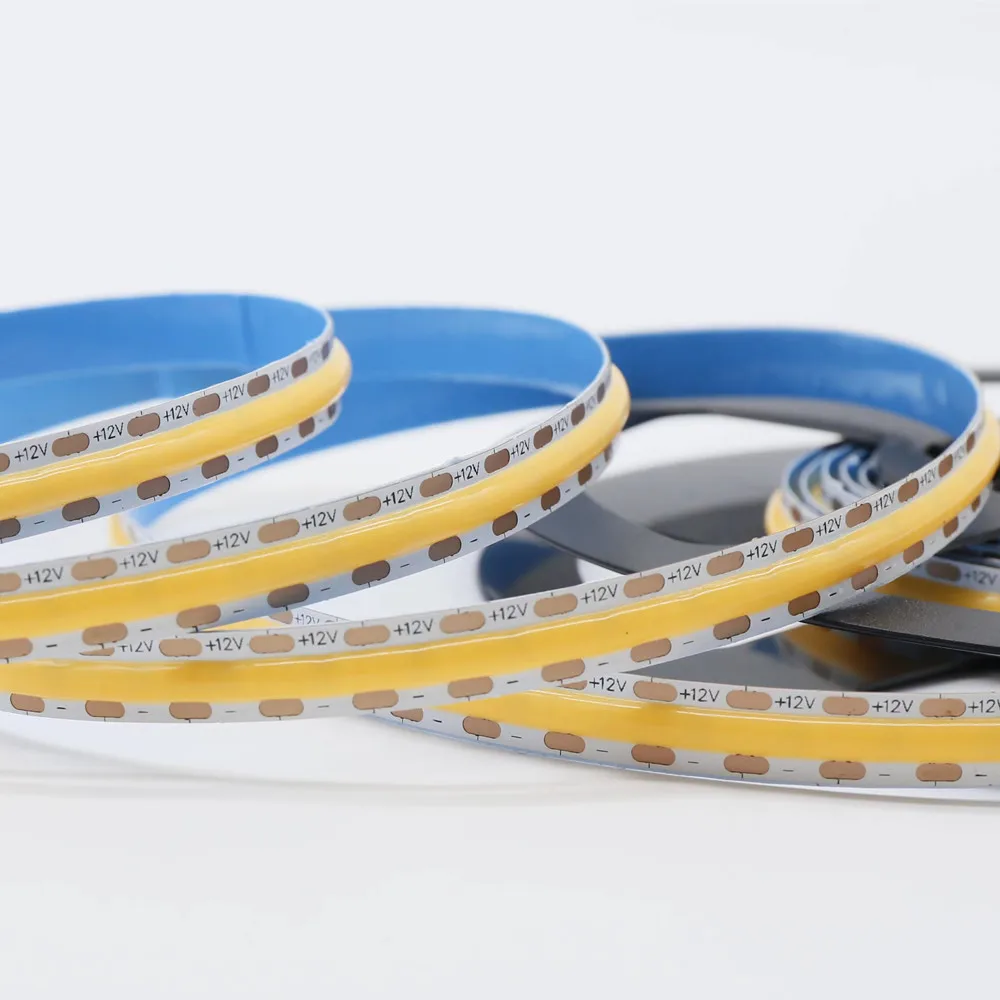 

COB LED Strip Light 12V High Density Flexible Tape Ribbon 3000K 4000K 6500K White RA90 Led Lights 1cm Short Distance Cut