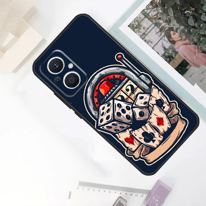 Casino Gambling Case For OPPO Reno 11F 4Z 5Z 8T 10 Pro 4 6 7 8 5 Lite OPPO Find X6 Pro X2 X3 X5 Lite Cover