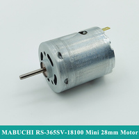 Mabuchi RS-365SV-18100 Mini 28mm Electric Motor DC 12V 18V 24V 18800RPM High Speed Micro 365 Motor DIY Hair Dryer Heat Gun Model