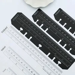 6 Hole A5 A6 A7 Bookmark Straight Ruler Children Math Drafting Drawing Ruler Clear Flexible Dividing Ruler