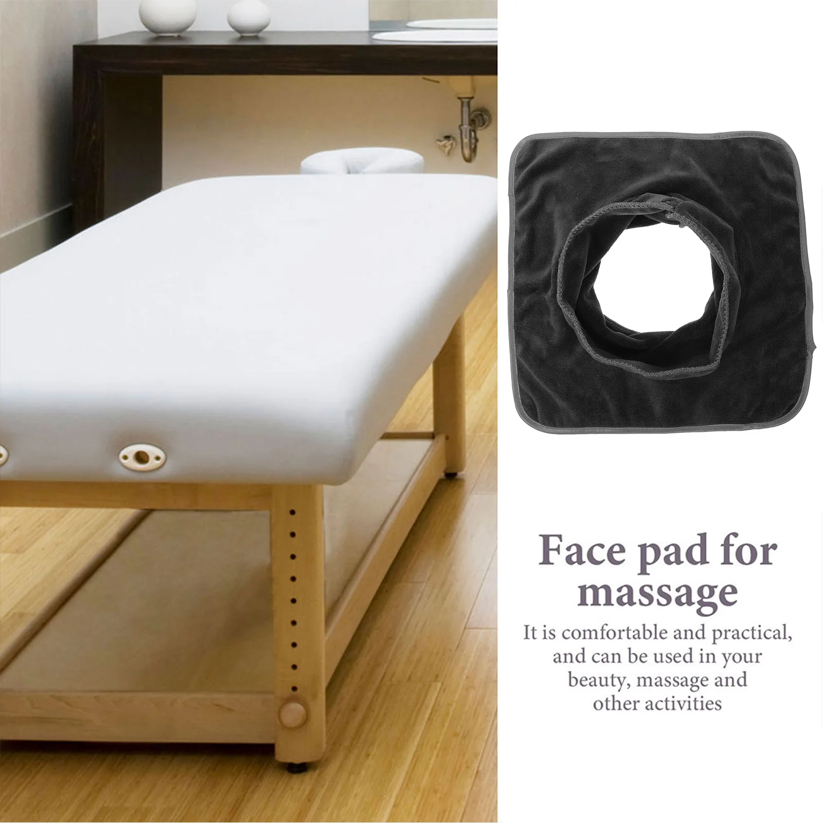 

2Pcs Multi-Functional Massage Bed Cover Microfiber Facial Pad for Spa Salon Supplies Breathable Massage Table Mats for Hospitals