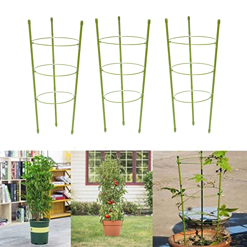 Tomato Plant Support Cage With Adjustable Ring Deformable Plant Bracket Climbing Vegetables Flowers Stakes Vines Stand