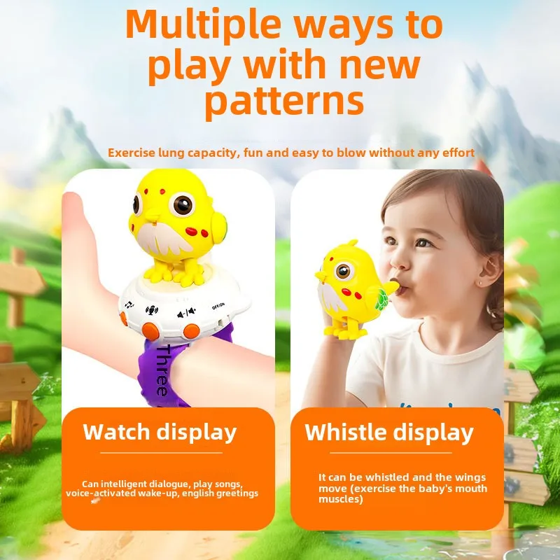 Parrot parlant apprendre intelligemment à parler et à chanter répéteur sifflet jouet de montre électrique portable éducatif précoce pour enfants