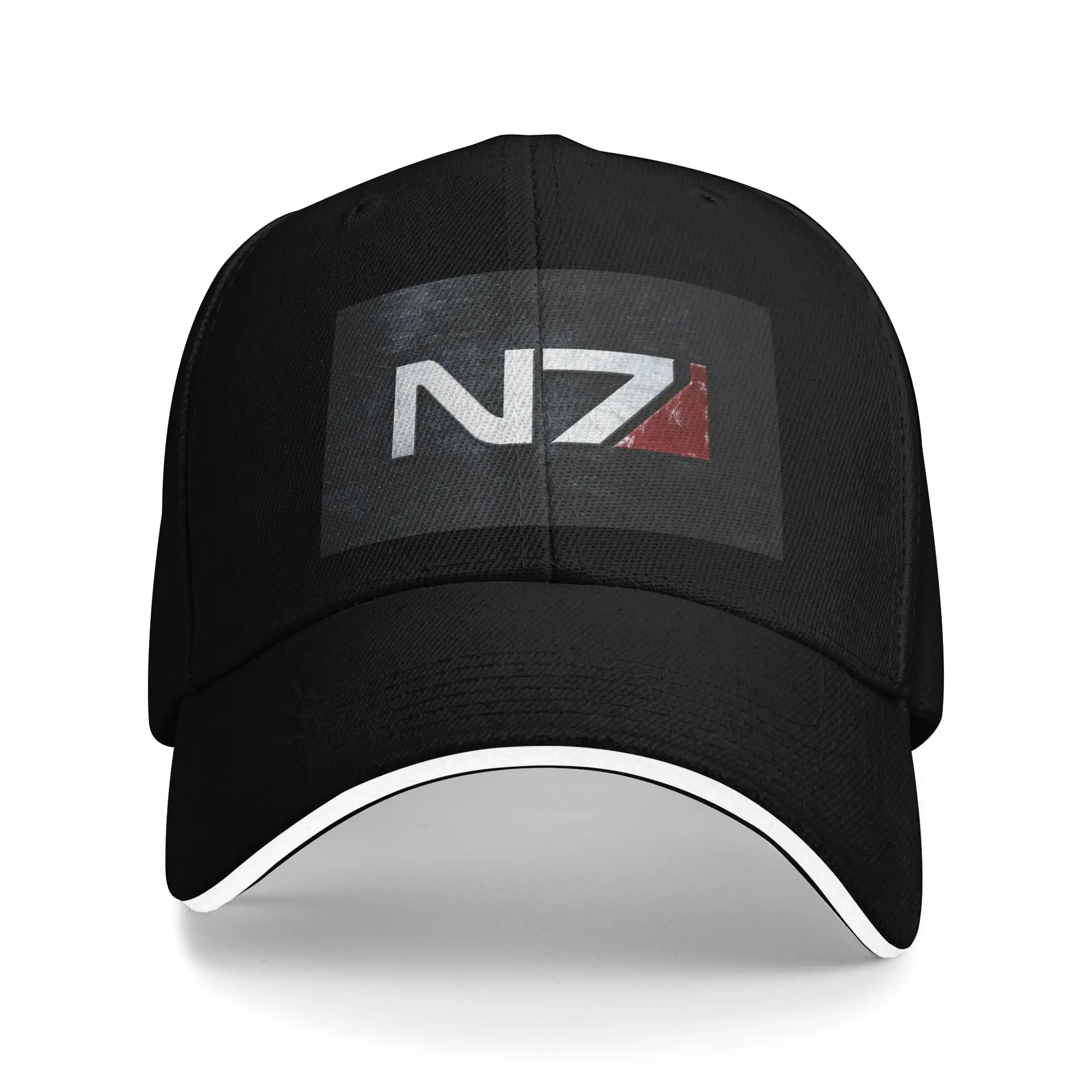 Men Women Mass Effect N7 Sandwich Hat  , Vintage Baseball Caps Space Force Trucker Worker Cap Adjustable Racing Cap Summer