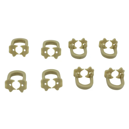 Imagen 2 del producto 4 unids/caja abrazaderas de dique de goma Dental Clip de barrera de goma herramienta de materiales de resina puede Autoclavable 134 ° C Para herramientas de dentista