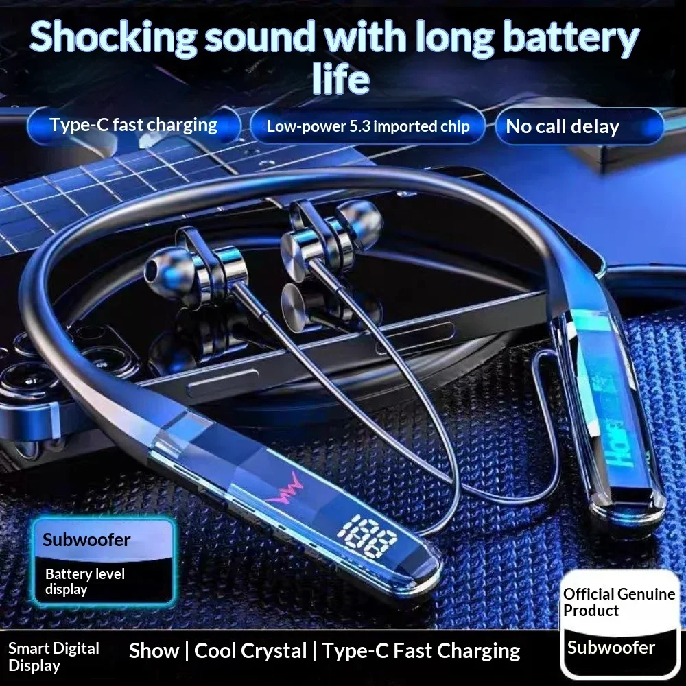 High Appearance Value Neck-hung Wireless Earphones 2025 New Model Lossless Sound Quality Noise Cancellation Sleep Fitness Ultra-