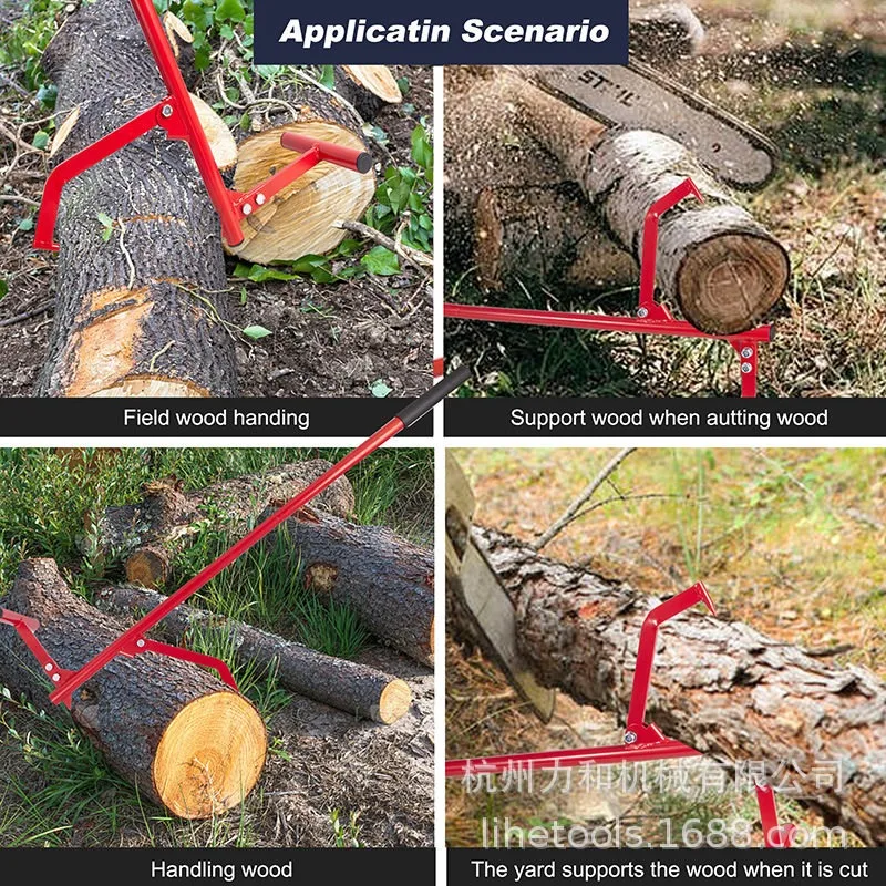 Log Stand Red Saw Horse Sawing Stand Woodworking Tools Tree Raiser