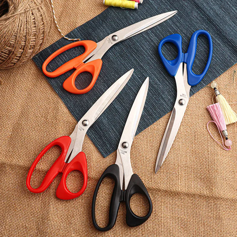 Heavy‑Duty Stainless Steel Tailor Scissors Set, 4‑Color Professional Sharp Shears for Fabric Sewing Household DIY Cutting