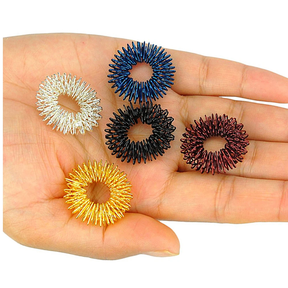 

12 Pcs Massage Ring Acupressure Finger Massagers Medicine Rings Compression Tools for Tired Fingers Finger Numbness Health
