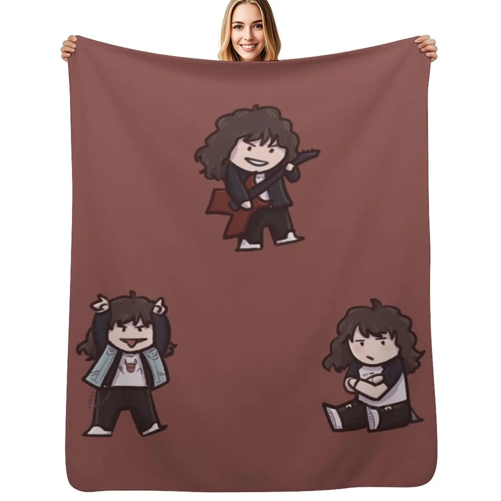 Eddie Munson sticker pack Throw Blanket sofa bed Blankets For Sofas Moving Picnic Stuffeds Large Blankets