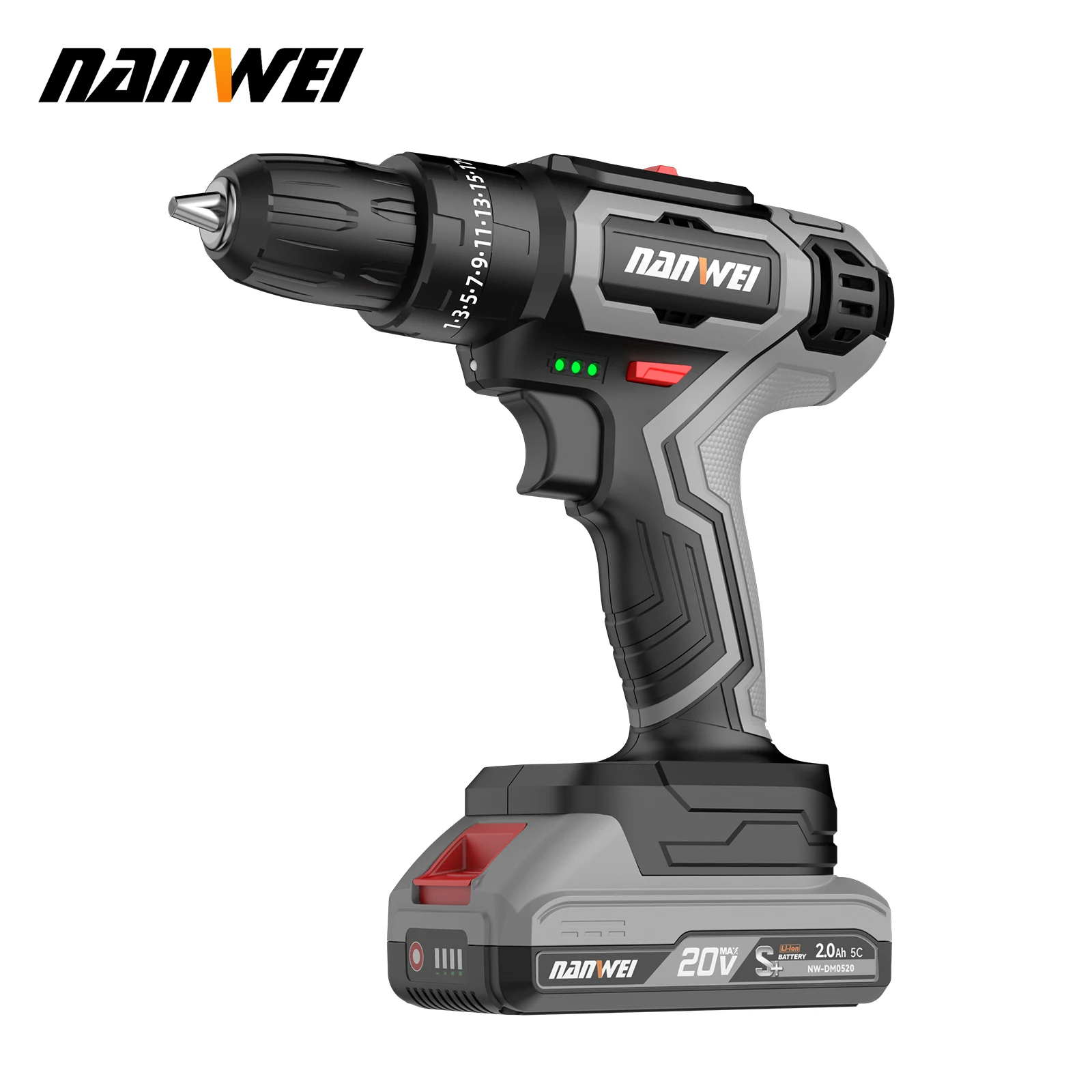 NANWEI Electric Hand Drill Household Electric Hand Drill Charging Tool Lithium Battery Multifunctional