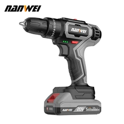 NANWEI Electric Hand Drill Household Electric Hand Drill Charging Tool Lithium Battery Multifunctional