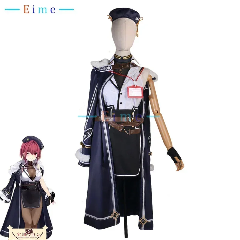 

Houshou морской Косплей Костюм Vtuber косплей платье Женский костюм с шляпой Хэллоуин Карнавальная Униформа аниме одежда на заказ