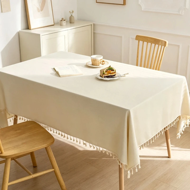 Waterproof Table Cloth Anti Slip Wipeable Dining Table Cover Decorative Kitchen Desk Tablecloth for Home Dining Room Decor