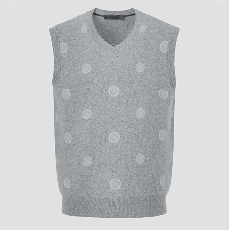 

Одежда для гольфа Мужской вязаный жилет для гольфа без рукавов с уникальным принтом и стильным комфортом