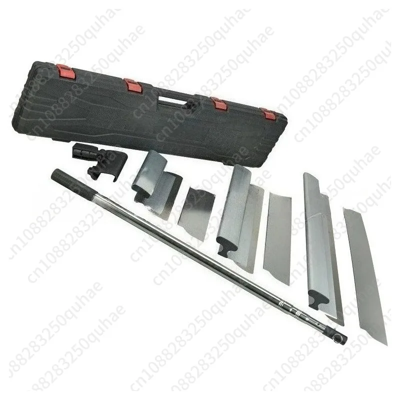 Wall putty cement scraper, mortar gypsum paint smoothing, long pole, stainless steel scraper
