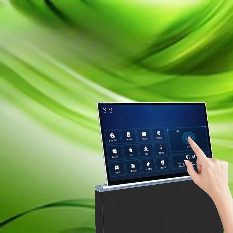 Computer monitor lifter Lifting table ultra-thin touch LCD screen intelligent synchronous lifter