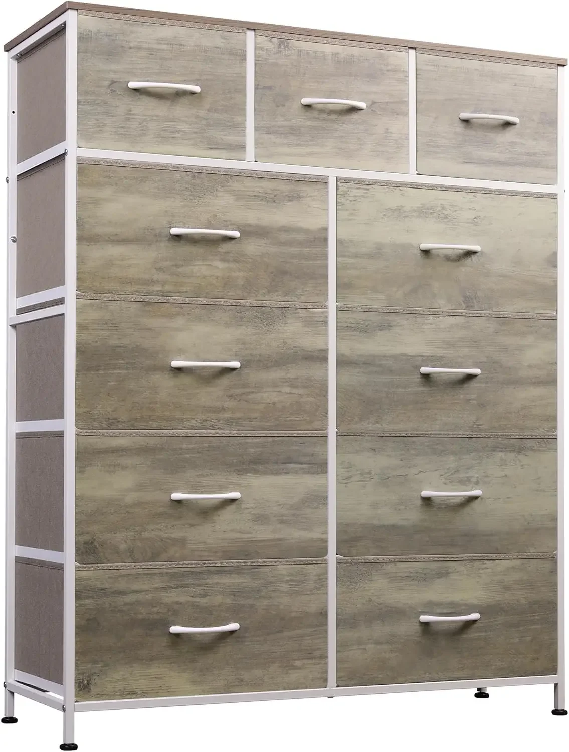 

Tall Dresser Bedroom Fabric Dresser Tower Dresser & Chest of Drawers Organizer Unit with 11 Drawers Cabinet piece set