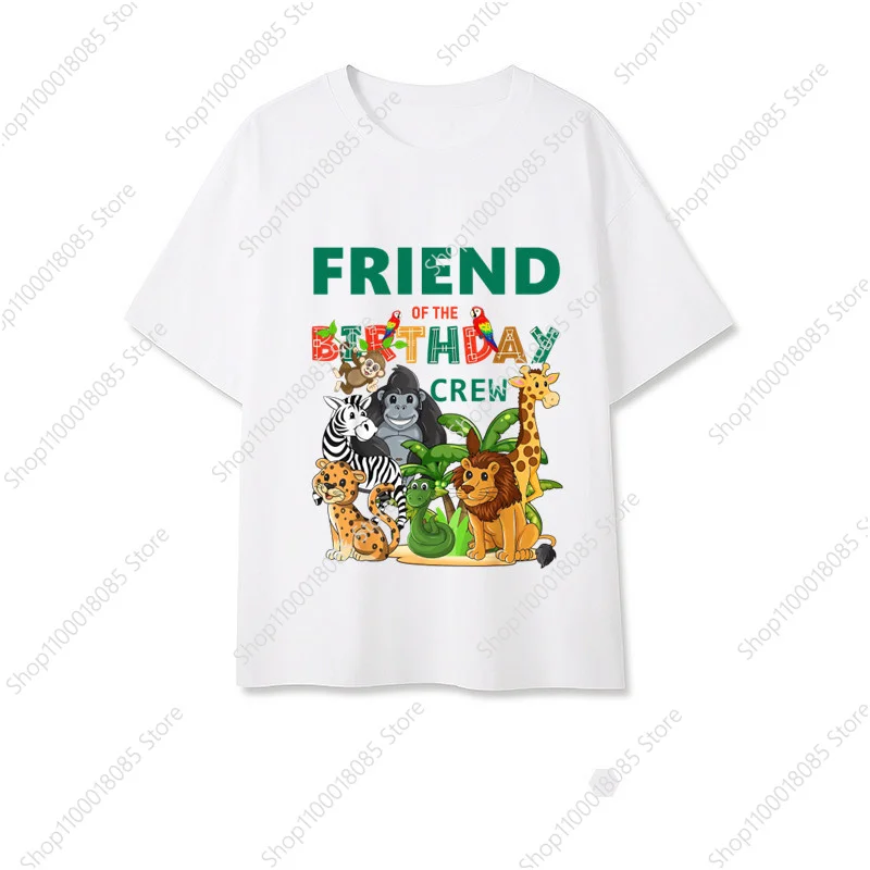 Family Animal Theme Lion, Gorilla, Snake, Giraffe, Monkey T-shirt Jungle Wildlife Park Boys and Girls Birthday Gift T-shirt