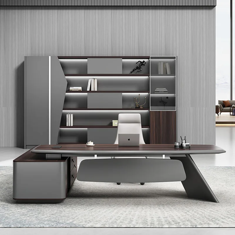 

School Study Office Desk Conference Computer Standing Boss Meeting Console Office Desk Luxury Scrivania Tavolo Furniture HDH