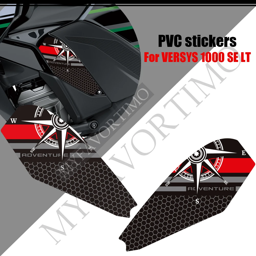 

Motorcycle Tank Pad Gas Fuel Oil Kit Knee Protector Stickers Decals Handshield Wind Deflector For Kawasaki VERSYS 1000 SE LT