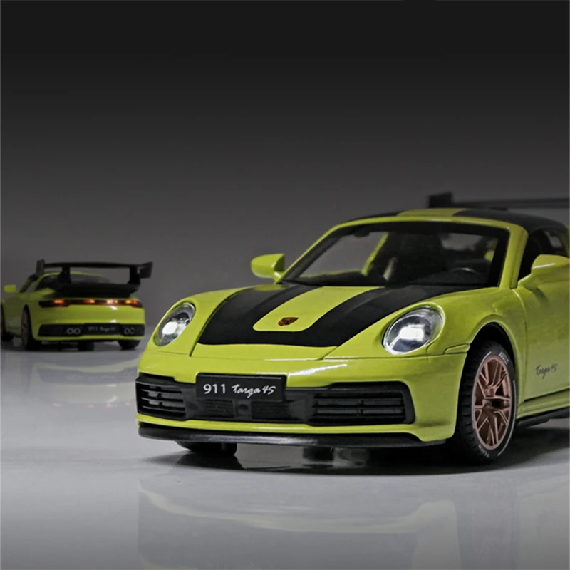 1/32 Porsches 911 TARGA 4S Alloy Racing Car Model Diecasts Simulation Metal Toy Car Model Sound Light Collection Gift