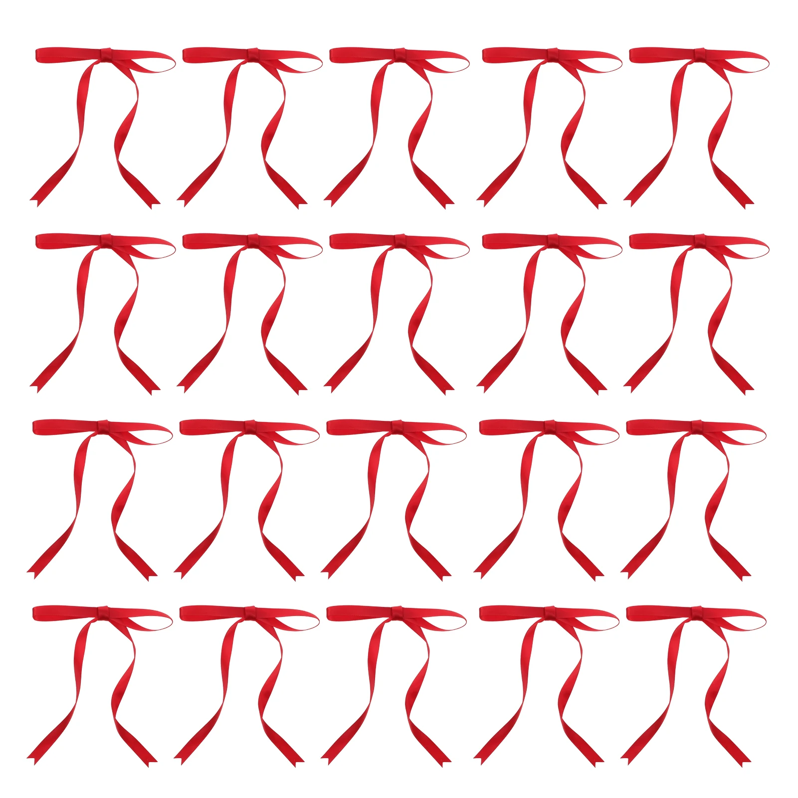

100 Pcs Christmas Ribbon Bows Tree Outdoor Xmas Red Outdoor Polyester Gift Wrapping Christmas Party Bows DIY Satin