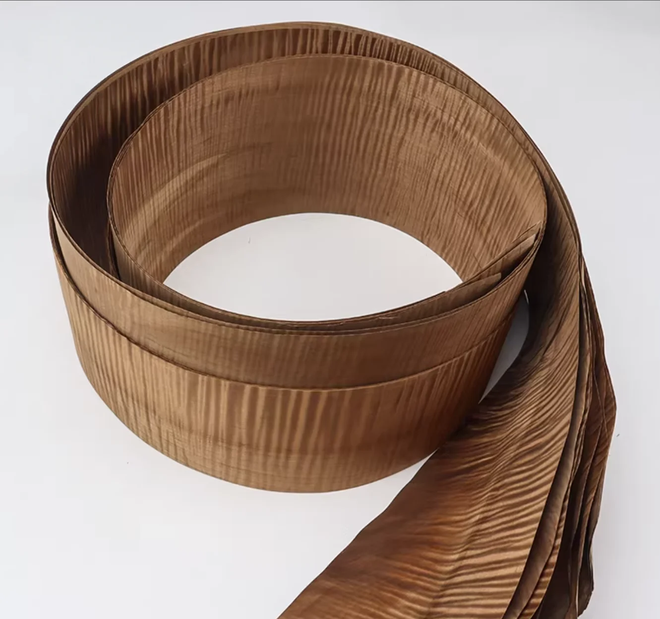 Thickness:0.5mm Natural Smoked Maple Curly Wood Veneer Sheets Guitar Body Speaker Car Decorative Veneer