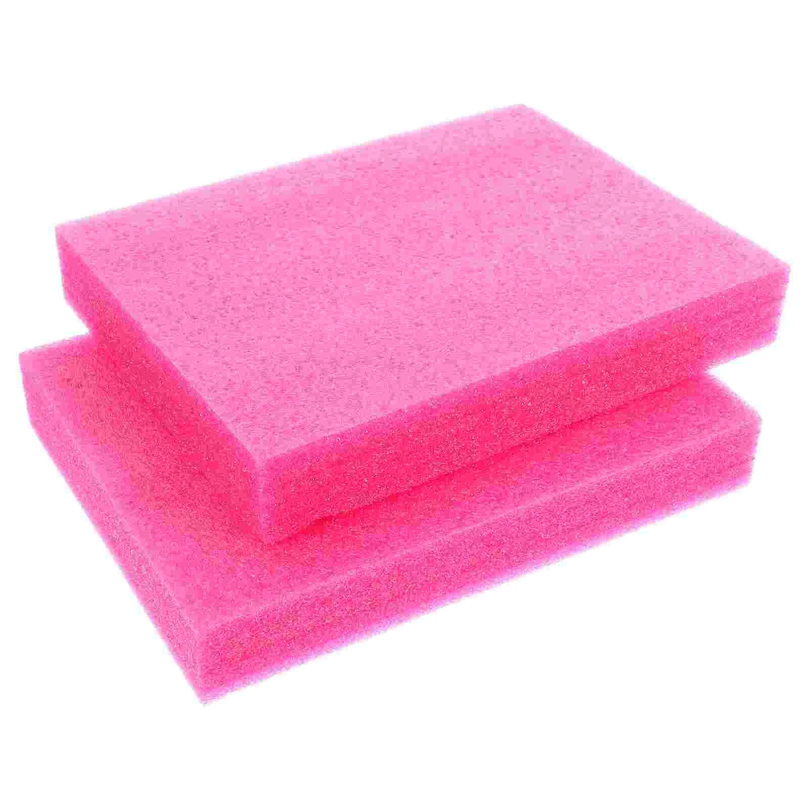 Almohadillas de algodón perlado, forro bordado artesanal, embalaje de espuma, almohadillas de tablero grueso, color rosa pequeño, 2 uds.