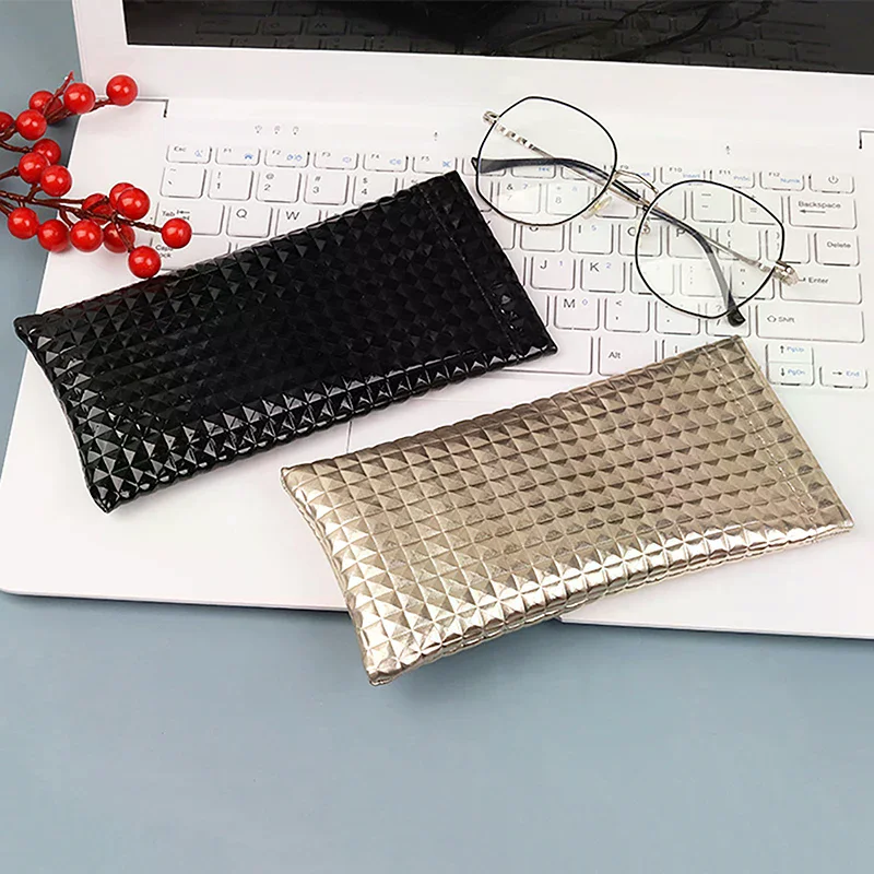 Portable Waterproof Glasses Storege Bags Candy Color PU Leather Sunglasses Bag For Women Men Glasses Case Wallet Storege Cases