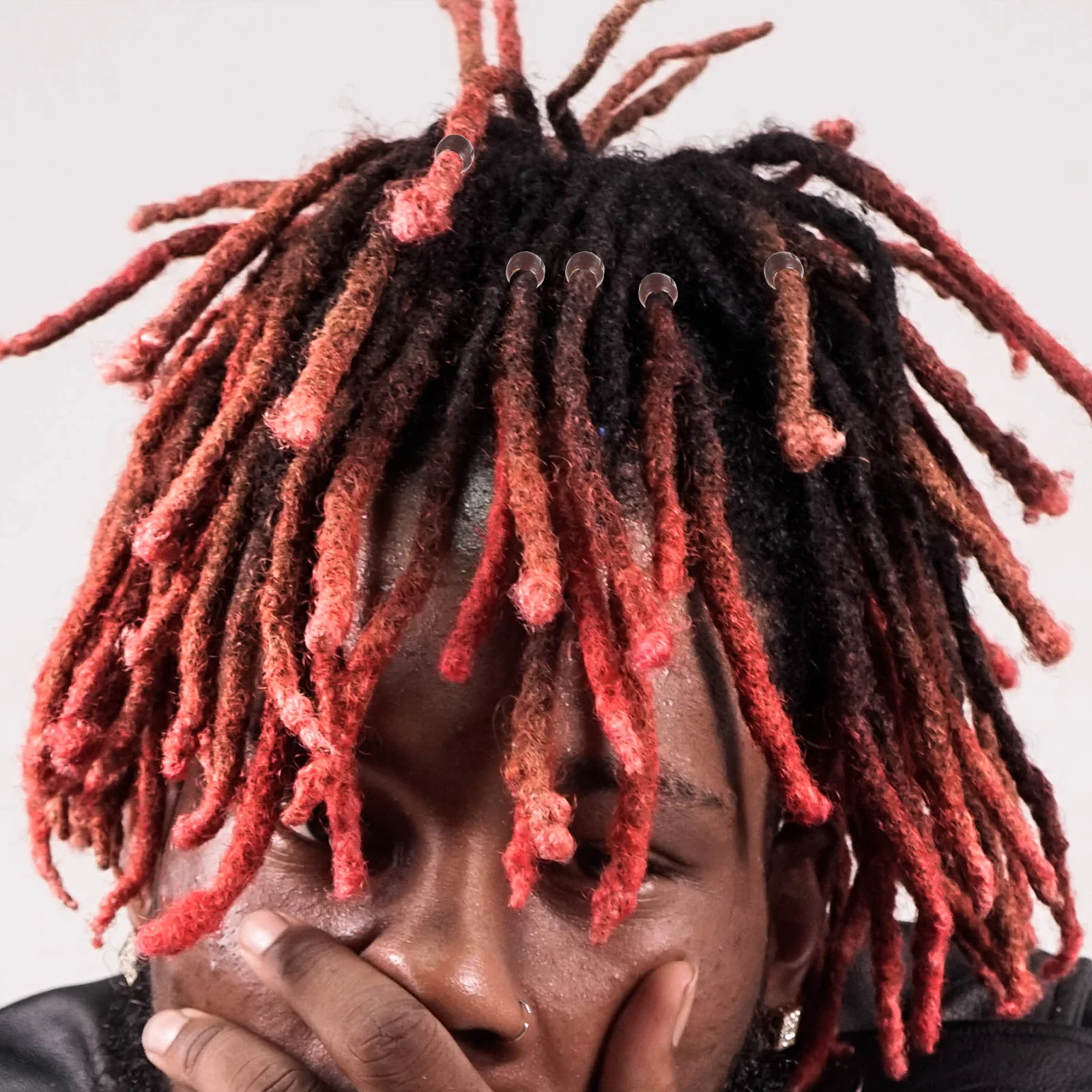 

Silicone Hair Beads 25x15mm Brown Braiding Tools for Dreadlocks Hair Extension DIY Craft Beads Braid Accessories