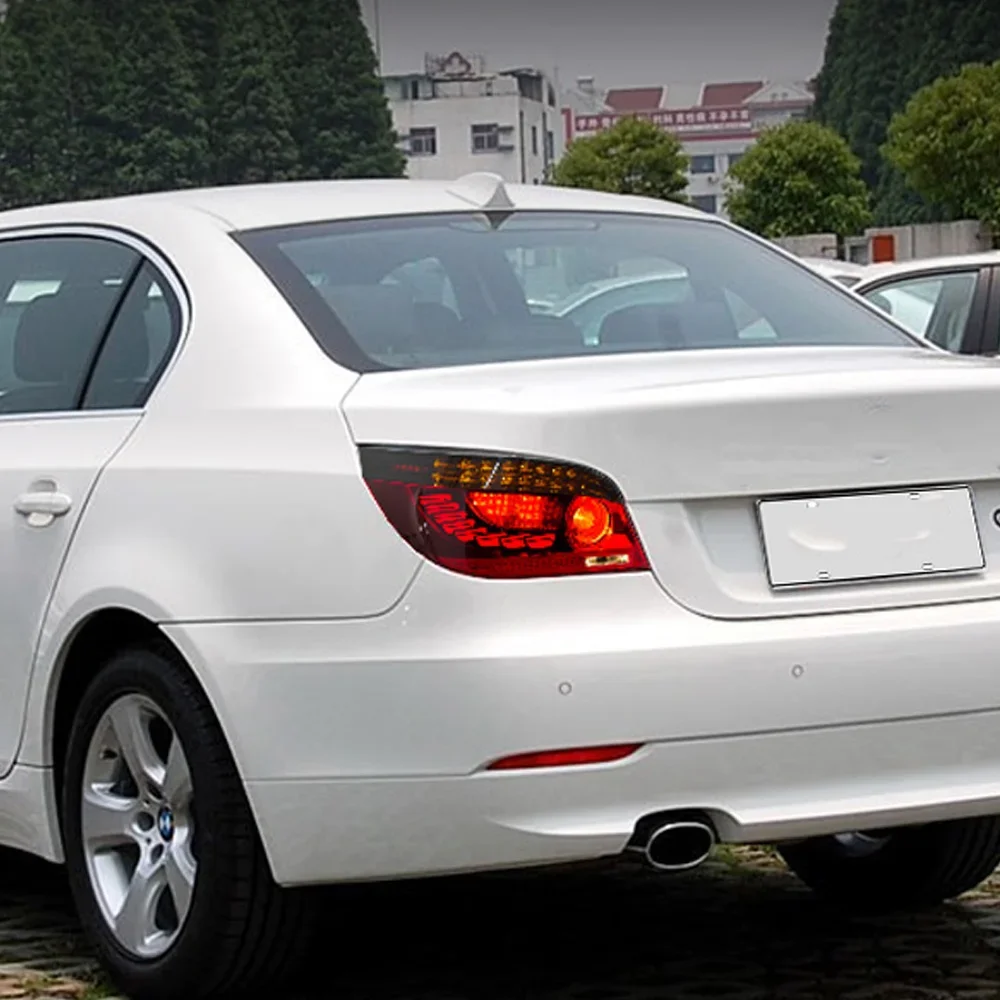 

Для BMW 5 серии E60 520 523 525 2003-2010, автомобильный задний фонарь в сборе, обновленный эффект запуска, светодиодные весы дракона, аксессуары, задние фонари